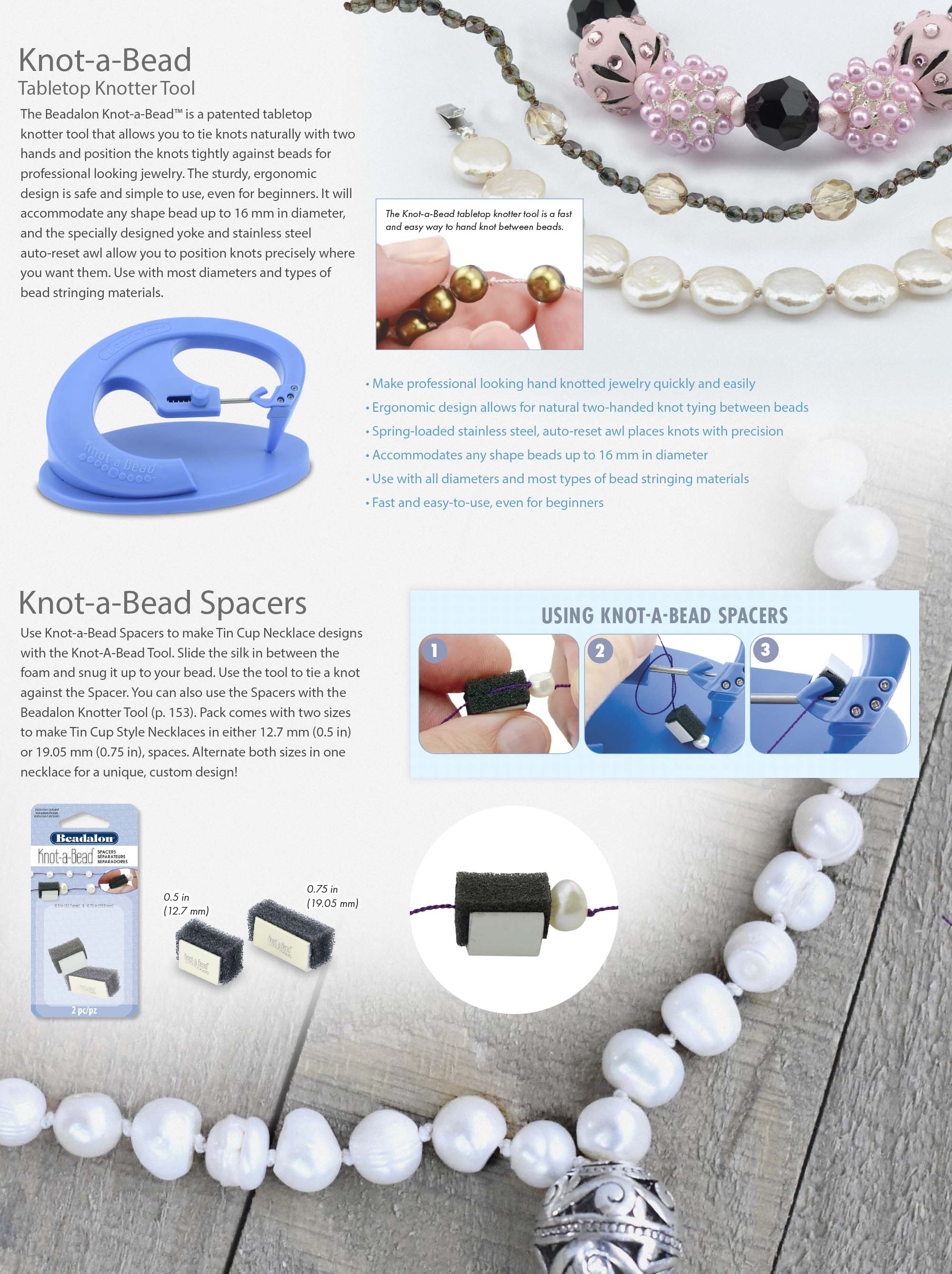 Bead Knotter Pearl Knotting tool for professional tight conistent